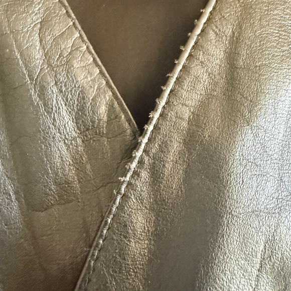 Scully Black Leather Vest Mens 46 Western Yoke Button Up Cowboy Biker  Outerwear - Picture 5 of 10